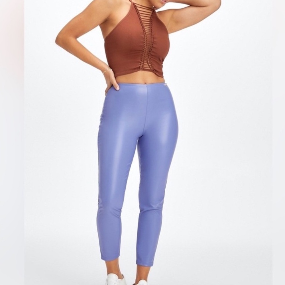 Vegan Leather High-Waisted Leggings